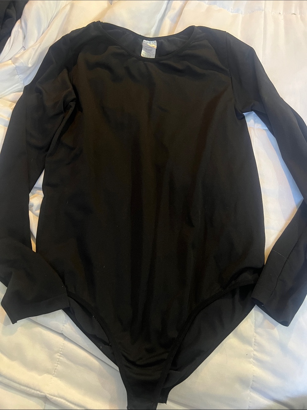 Spirit Black Long-Sleeve Bodysuit